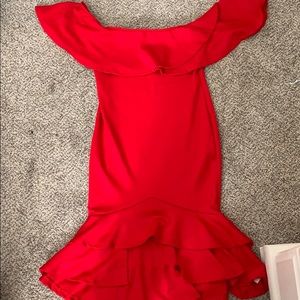 Red off the shoulder dress could fit M/L